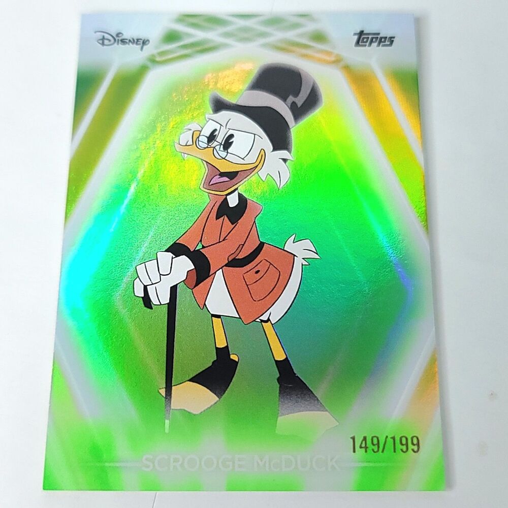 Scrooge Mcduck Topps 2026 Disney Neon Holo Parallel Refractor Limited 149/199